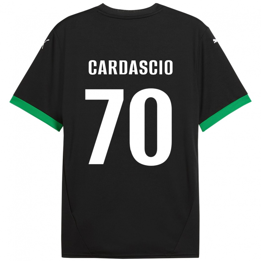 Kandiny Férfi Alessandro Cardascio #70 Fekete Sötétzöld Hazai Jersey 2024/25 Mez Póló Ing