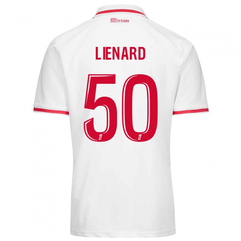 Kandiny Férfi Yann Lienard #50 Fehér Piros Hazai Jersey 2024/25 Mez Póló Ing