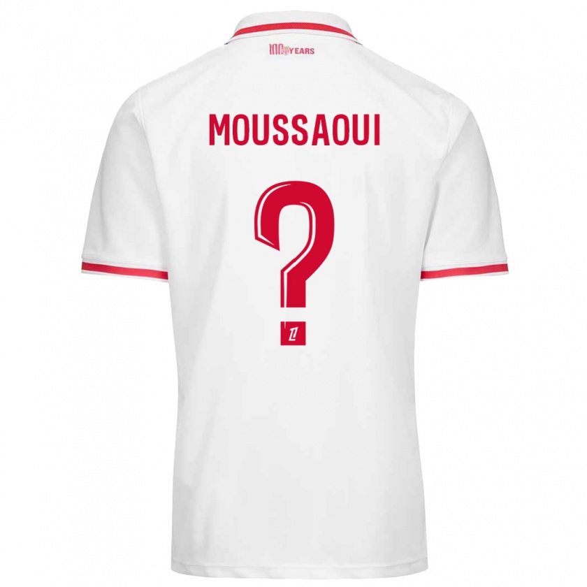 Kandiny Férfi Wassim Moussaoui #0 Fehér Piros Hazai Jersey 2024/25 Mez Póló Ing