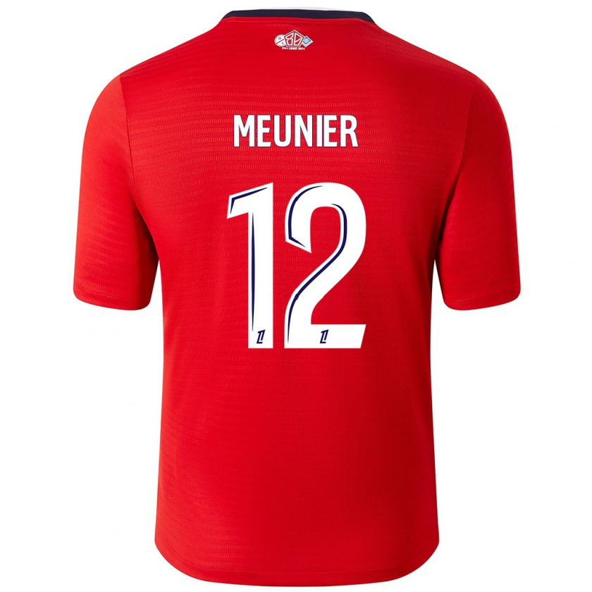 Kandiny Férfi Thomas Meunier #12 Piros Fehér Hazai Jersey 2024/25 Mez Póló Ing