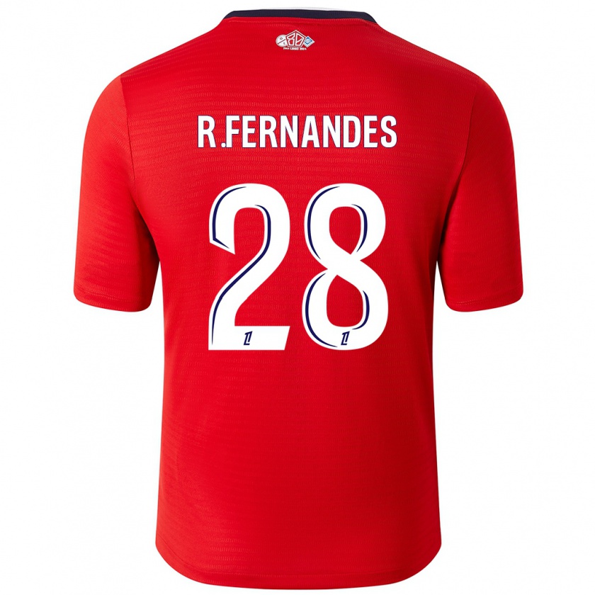 Kandiny Férfi Rafael Fernandes #28 Piros Fehér Hazai Jersey 2024/25 Mez Póló Ing