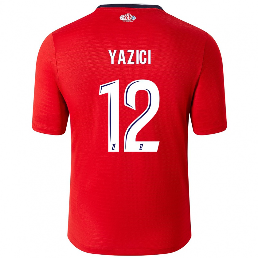 Kandiny Férfi Yusuf Yazici #12 Piros Fehér Hazai Jersey 2024/25 Mez Póló Ing