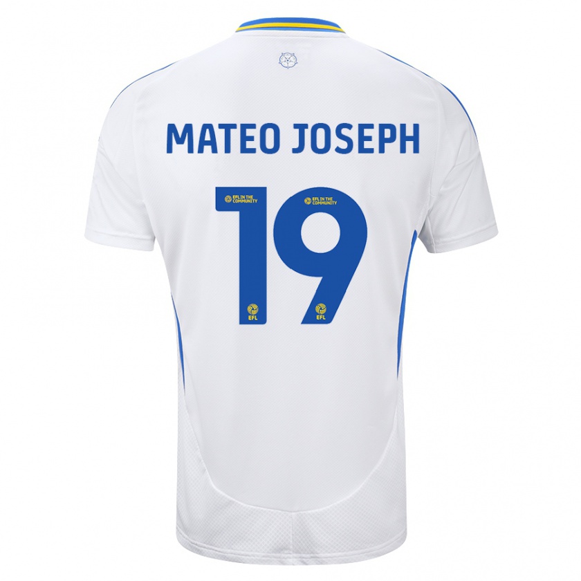 Kandiny Férfi Mateo Joseph #19 Fehér Kék Hazai Jersey 2024/25 Mez Póló Ing