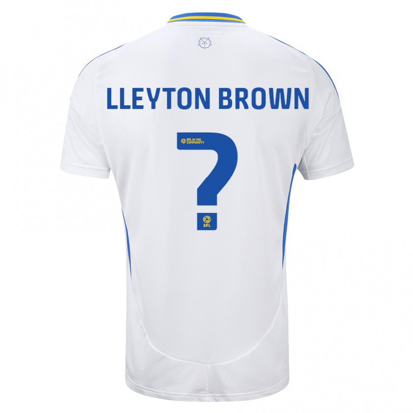 Kandiny Férfi Lleyton Brown #0 Fehér Kék Hazai Jersey 2024/25 Mez Póló Ing