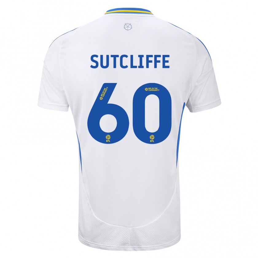 Kandiny Férfi Harvey Sutcliffe #60 Fehér Kék Hazai Jersey 2024/25 Mez Póló Ing