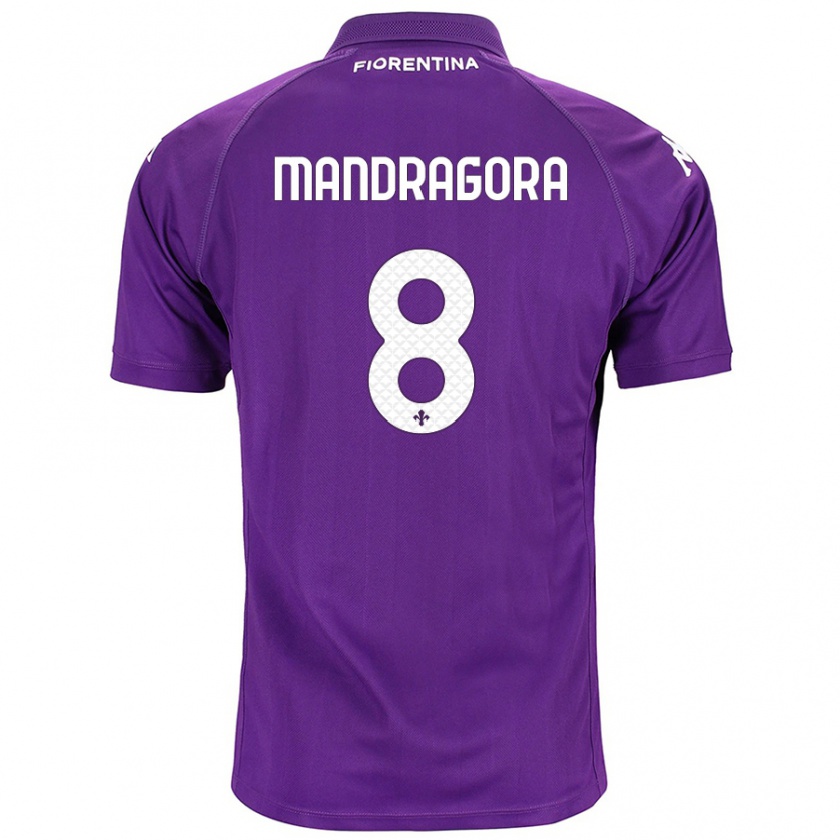 Kandiny Férfi Rolando Mandragora #8 Lila Hazai Jersey 2024/25 Mez Póló Ing