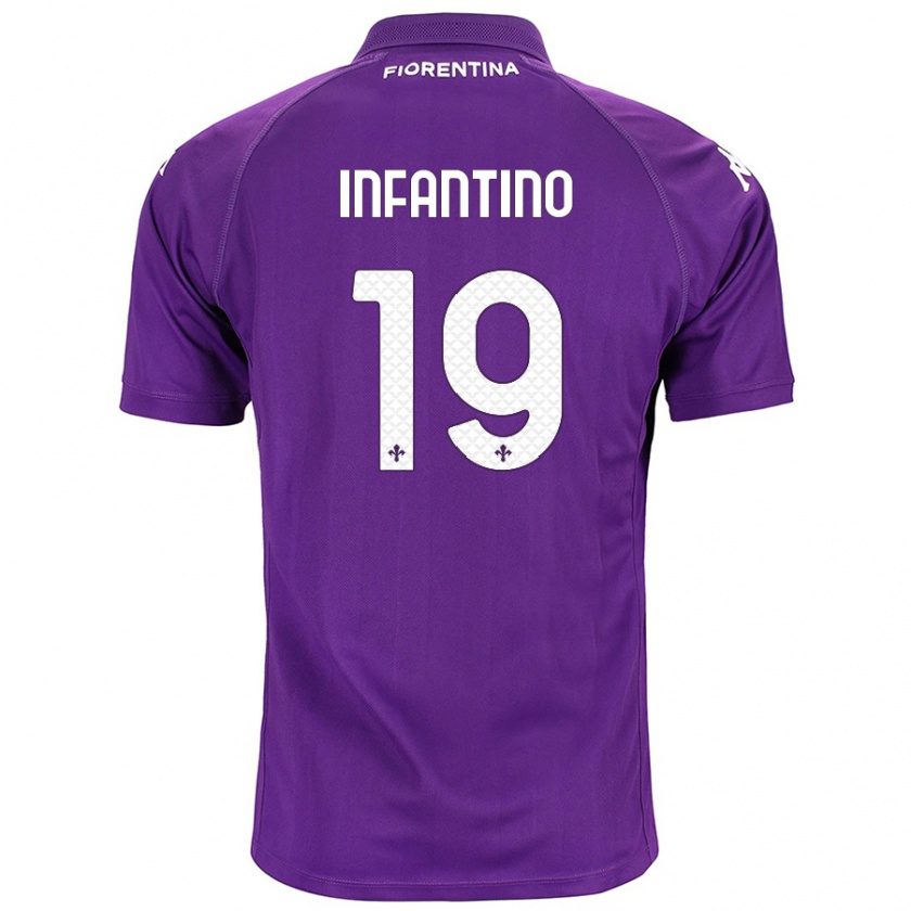 Kandiny Férfi Gino Infantino #19 Lila Hazai Jersey 2024/25 Mez Póló Ing