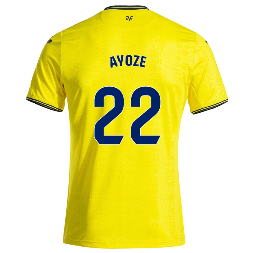 Kandiny Férfi Ayoze Pérez #22 Sárga Fekete Hazai Jersey 2024/25 Mez Póló Ing