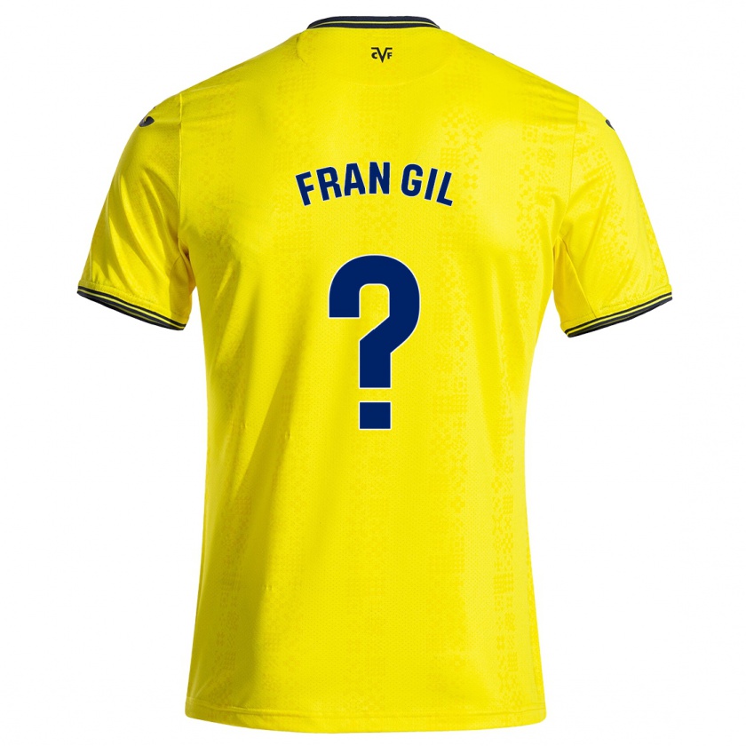 Kandiny Férfi Fran Gil #0 Sárga Fekete Hazai Jersey 2024/25 Mez Póló Ing