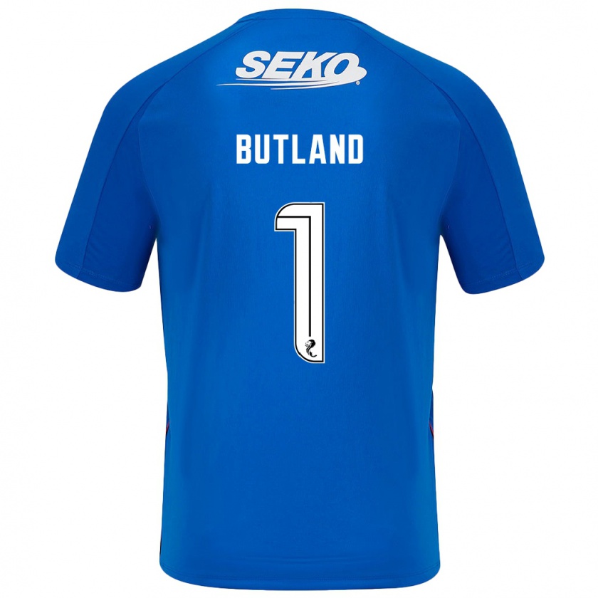 Kandiny Férfi Jack Butland #1 Sötétkék Hazai Jersey 2024/25 Mez Póló Ing