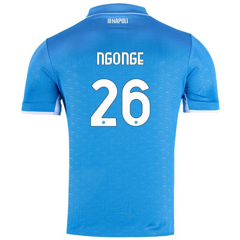 Kandiny Férfi Cyril Ngonge #26 Ég Kék Hazai Jersey 2024/25 Mez Póló Ing