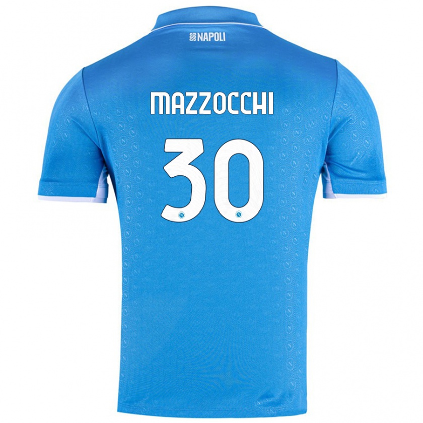 Kandiny Férfi Pasquale Mazzocchi #30 Ég Kék Hazai Jersey 2024/25 Mez Póló Ing