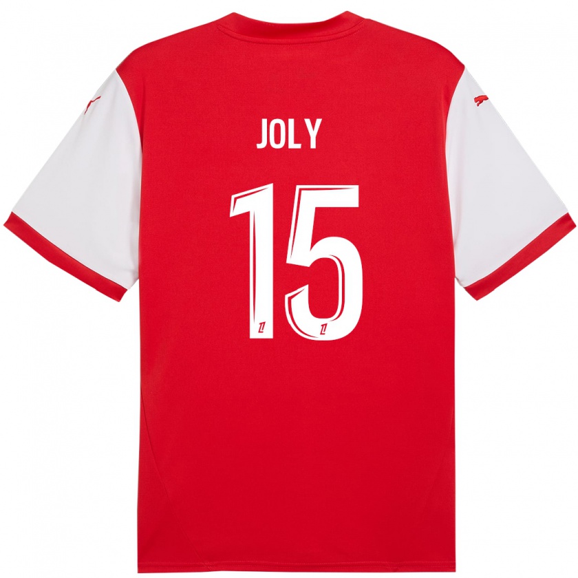 Kandiny Férfi Lou-Ann Joly #15 Piros Fehér Hazai Jersey 2024/25 Mez Póló Ing