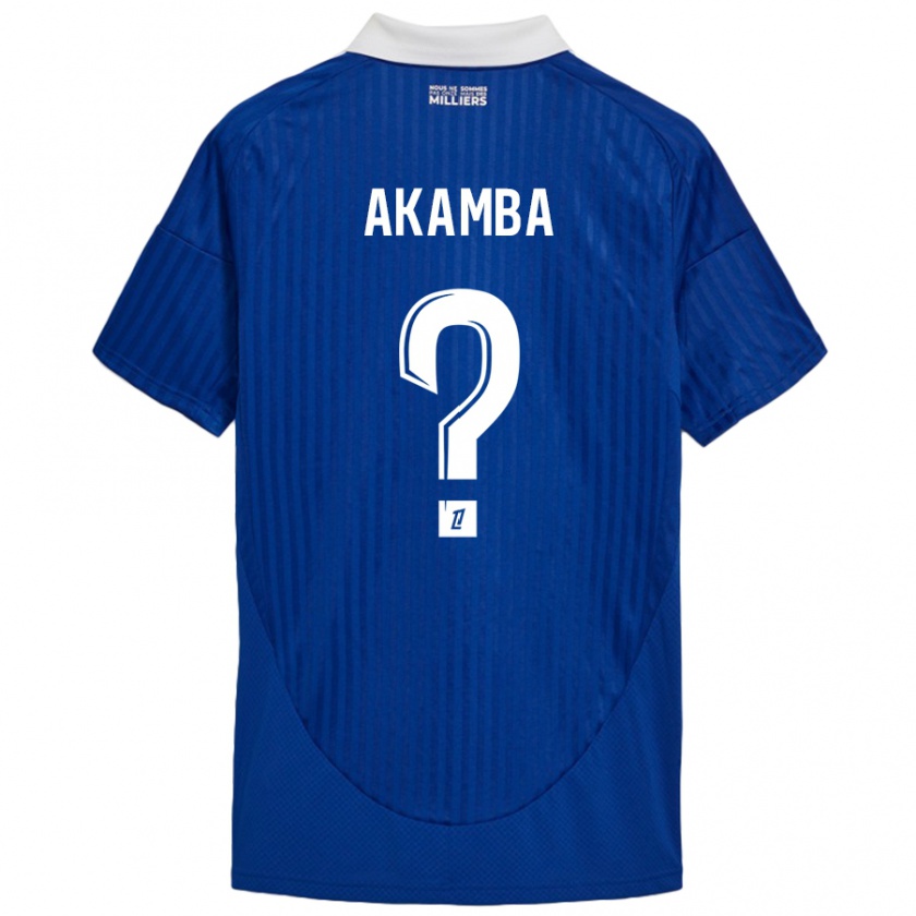 Kandiny Férfi Fred Akamba #0 Kék Fehér Hazai Jersey 2024/25 Mez Póló Ing