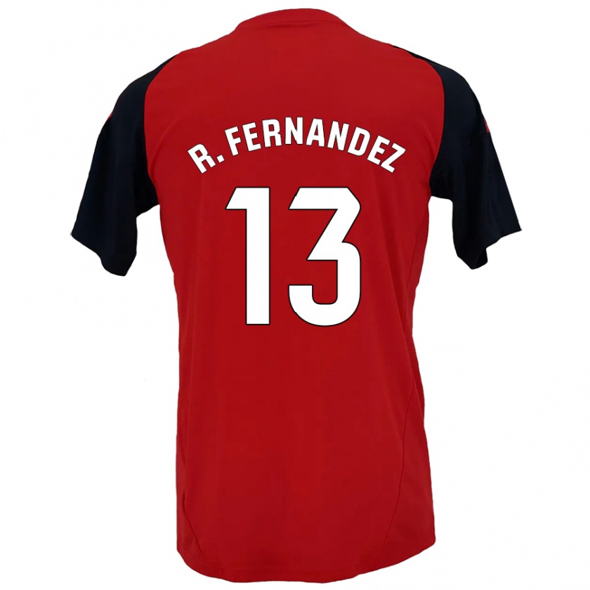 Kandiny Férfi Raúl Fernández #13 Piros Fekete Hazai Jersey 2024/25 Mez Póló Ing