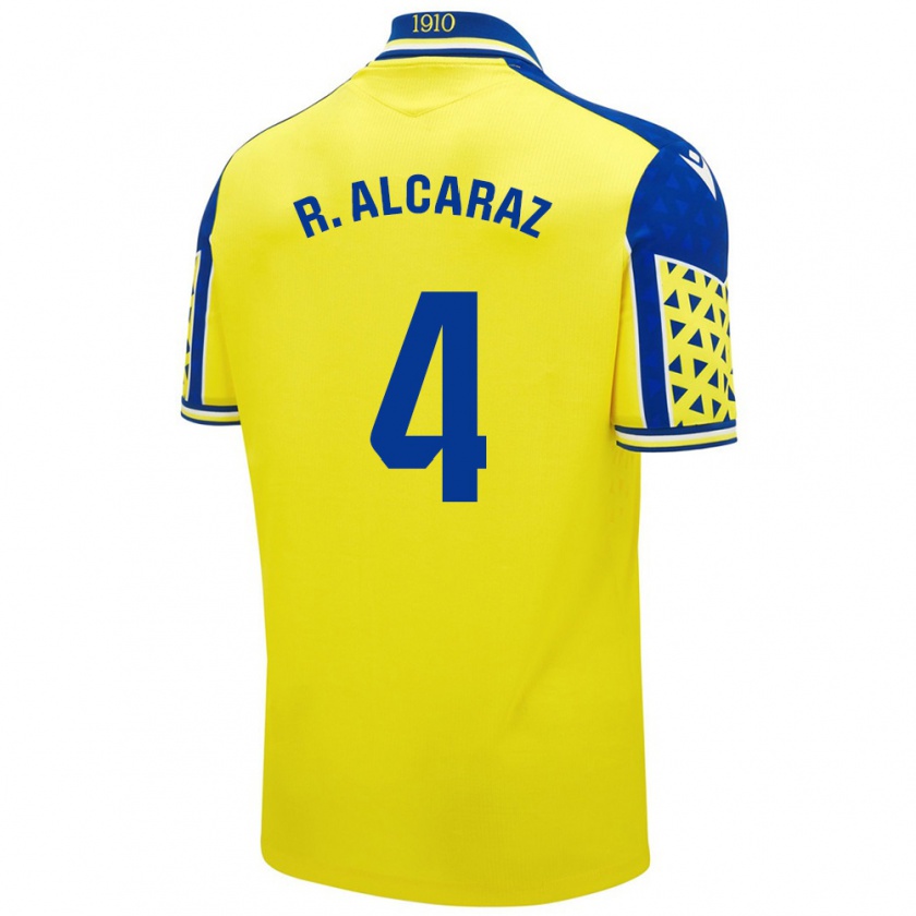 Kandiny Férfi Rubén Alcaraz #4 Sárga Kék Hazai Jersey 2024/25 Mez Póló Ing