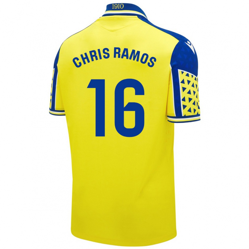 Kandiny Férfi Chris Ramos #16 Sárga Kék Hazai Jersey 2024/25 Mez Póló Ing