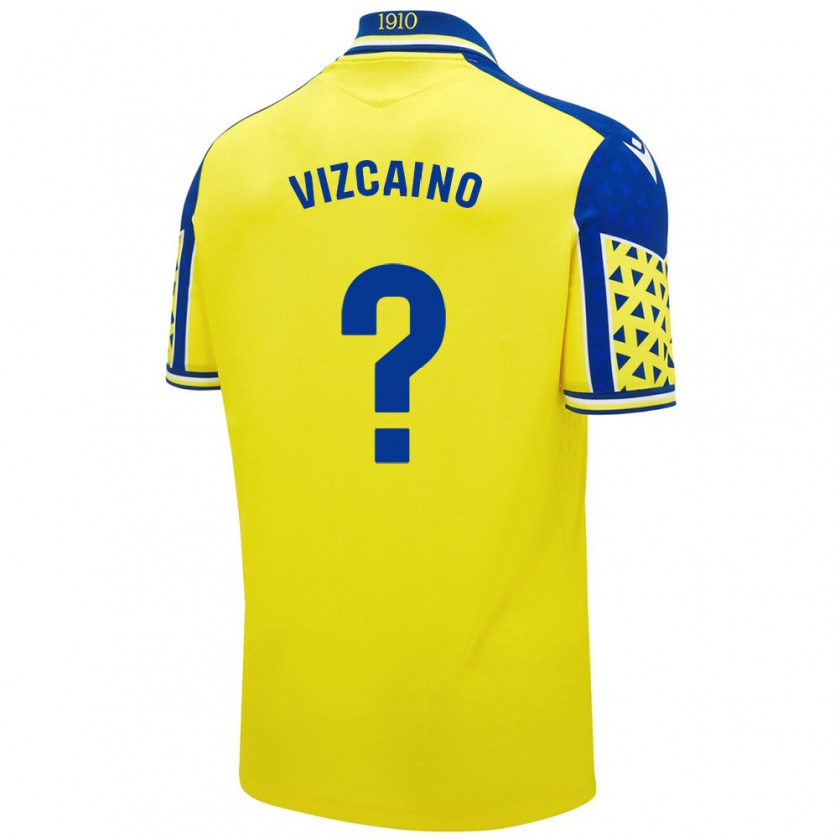 Kandiny Férfi Nacho Vizcaíno #0 Sárga Kék Hazai Jersey 2024/25 Mez Póló Ing