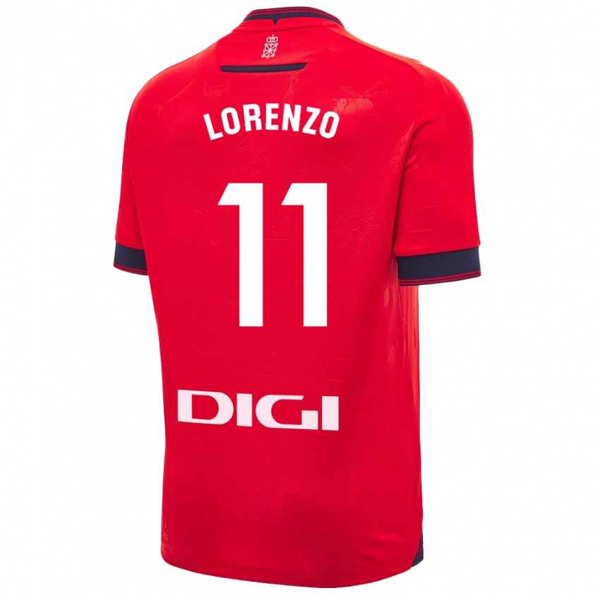 Kandiny Férfi Nowend Lorenzo #11 Piros Fehér Hazai Jersey 2024/25 Mez Póló Ing