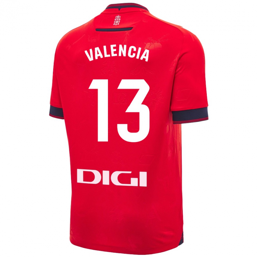 Kandiny Férfi Pablo Valencia #13 Piros Fehér Hazai Jersey 2024/25 Mez Póló Ing