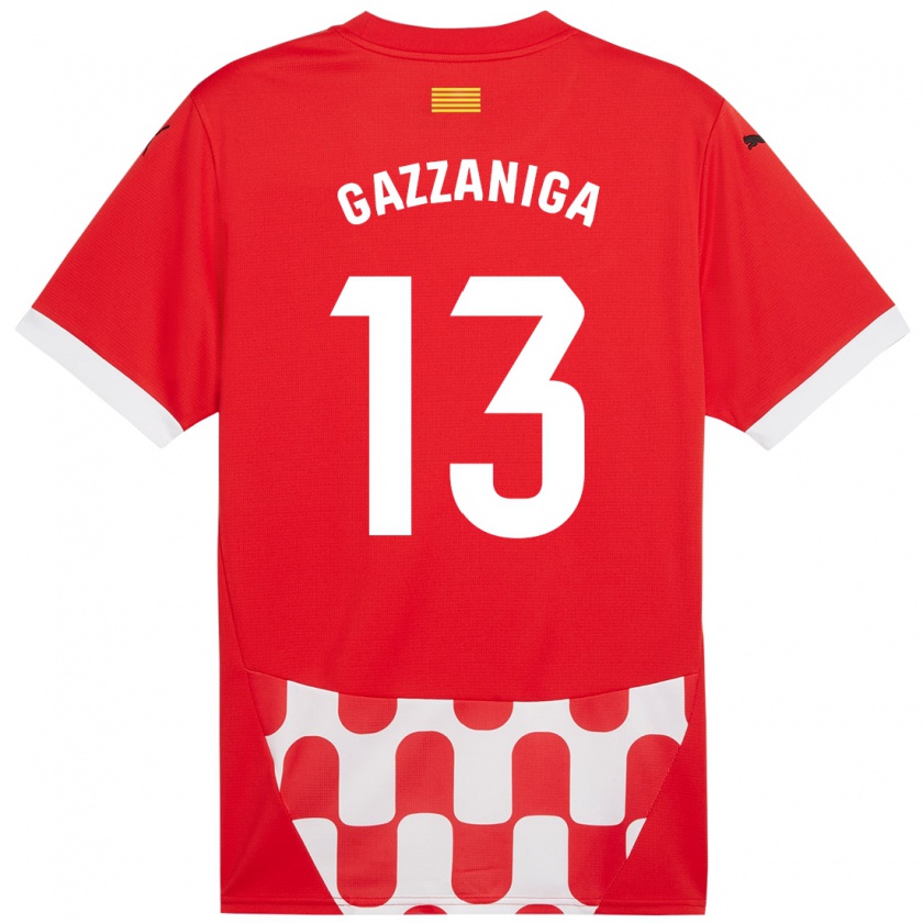 Kandiny Férfi Paulo Gazzaniga #13 Piros Fehér Hazai Jersey 2024/25 Mez Póló Ing