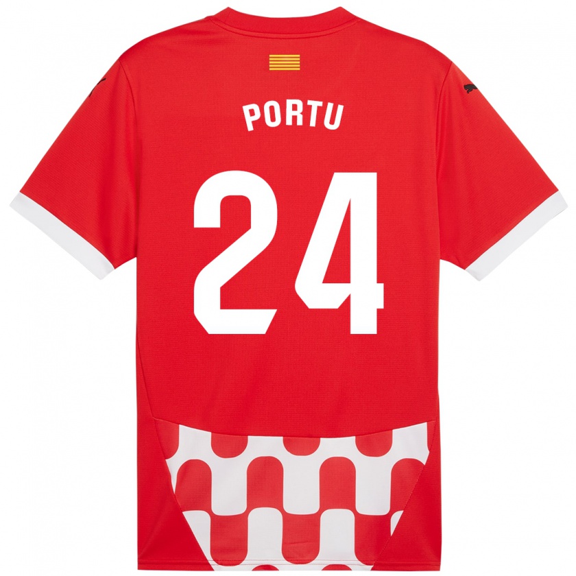 Kandiny Férfi Portu #24 Piros Fehér Hazai Jersey 2024/25 Mez Póló Ing