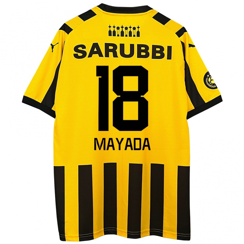 Kandiny Férfi Camilo Mayada #18 Sárga Fekete Hazai Jersey 2024/25 Mez Póló Ing