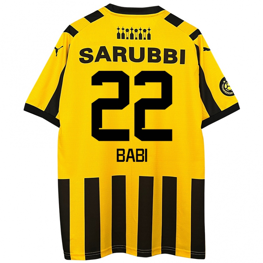 Kandiny Férfi Matheus Babi #22 Sárga Fekete Hazai Jersey 2024/25 Mez Póló Ing