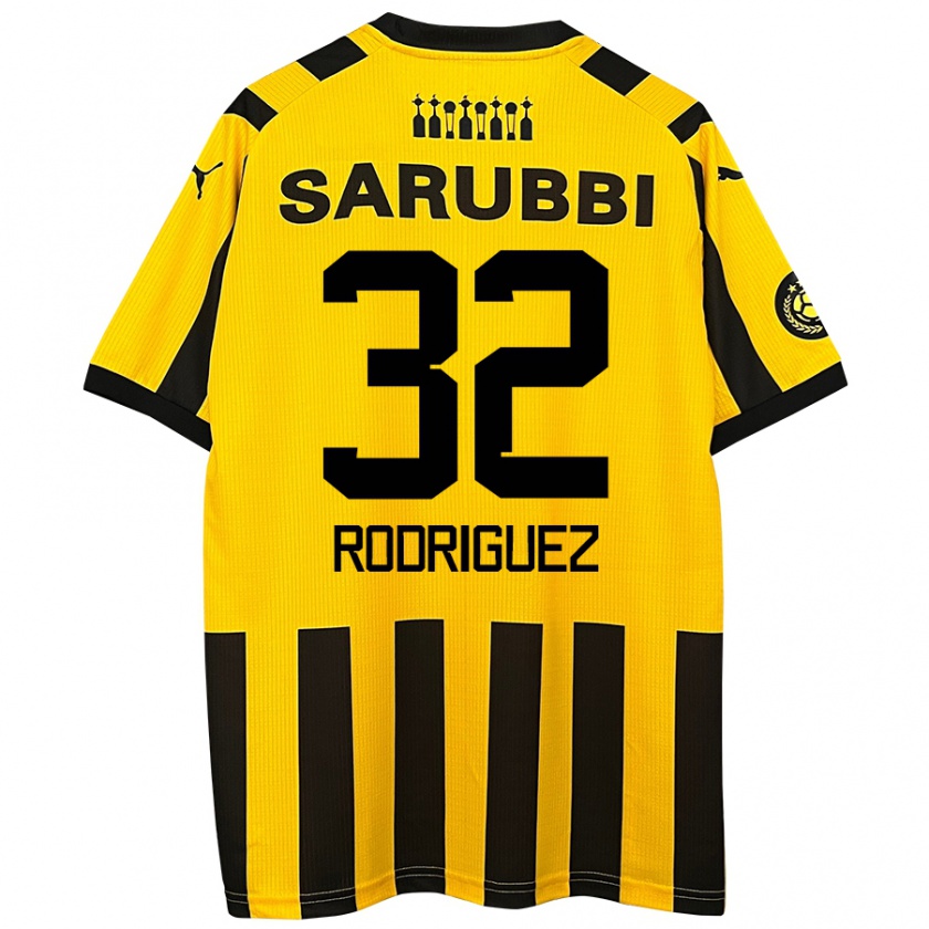 Kandiny Férfi Randall Rodríguez #32 Sárga Fekete Hazai Jersey 2024/25 Mez Póló Ing