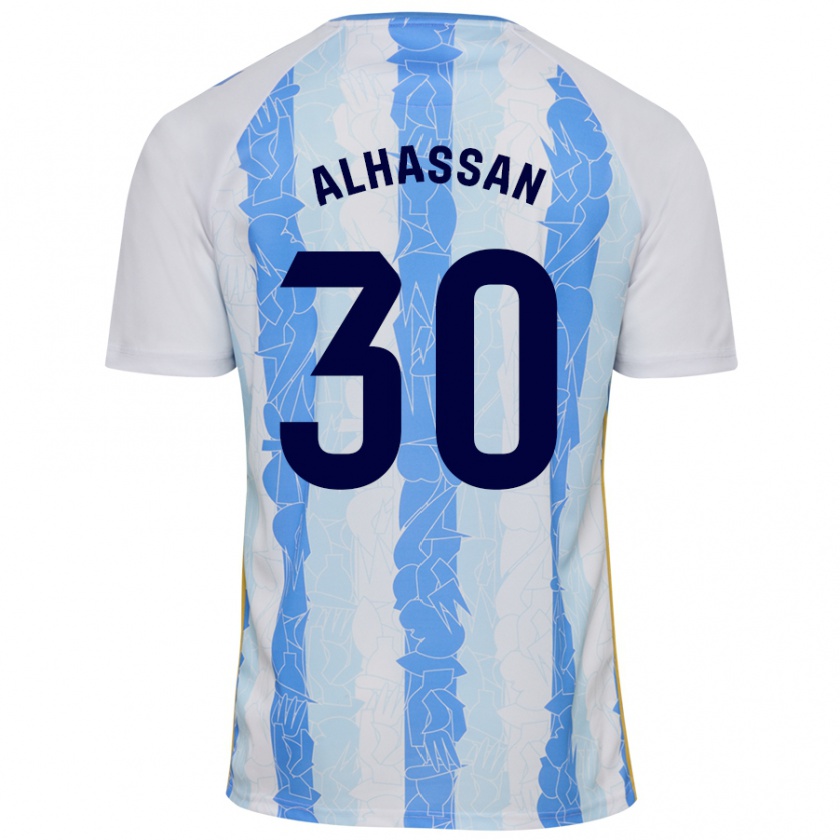 Kandiny Férfi Mubarak Alhassan #30 Fehér Kék Hazai Jersey 2024/25 Mez Póló Ing