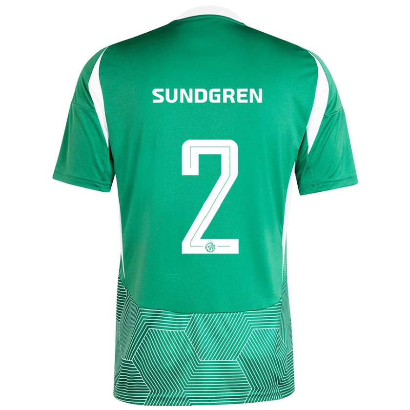 Kandiny Férfi Daniel Sundgren #2 Zöld Fehér Hazai Jersey 2024/25 Mez Póló Ing