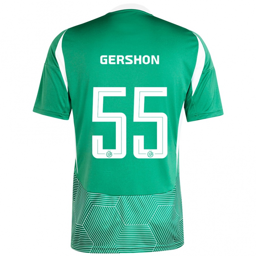 Kandiny Férfi Rami Gershon #55 Zöld Fehér Hazai Jersey 2024/25 Mez Póló Ing