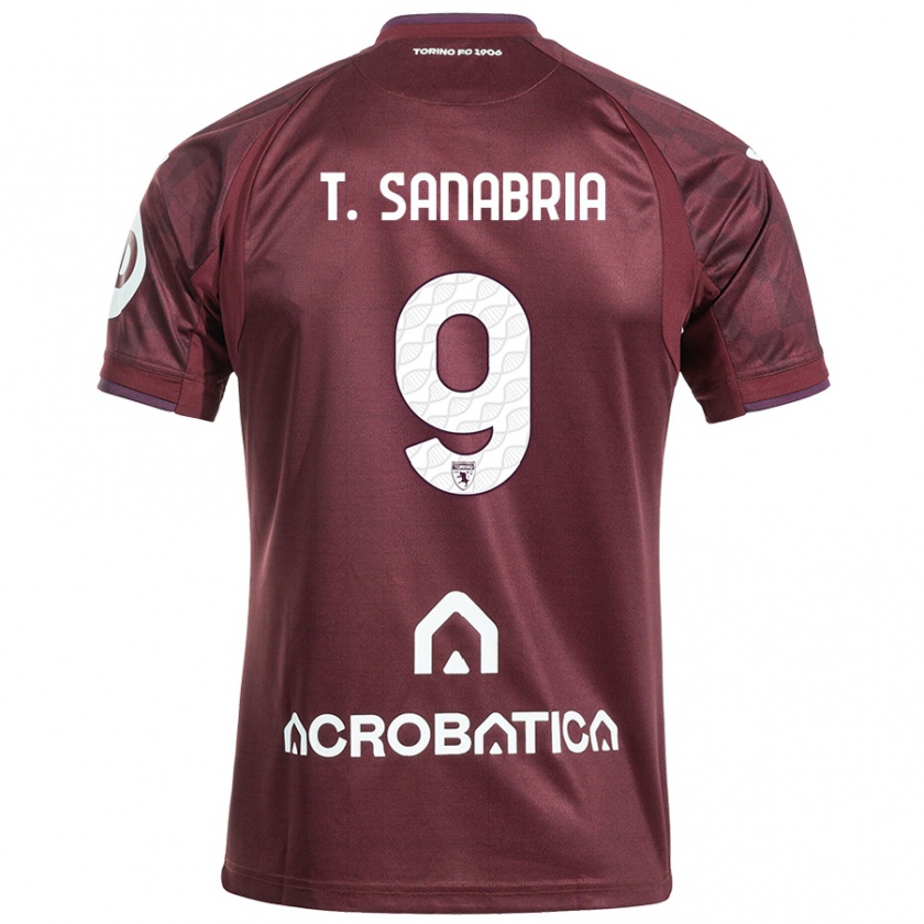 Kandiny Férfi Antonio Sanabria #9 Barna Fehér Hazai Jersey 2024/25 Mez Póló Ing