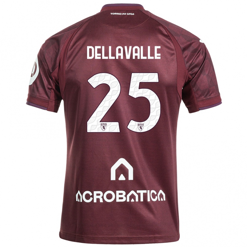 Kandiny Férfi Alessandro Dellavalle #25 Barna Fehér Hazai Jersey 2024/25 Mez Póló Ing