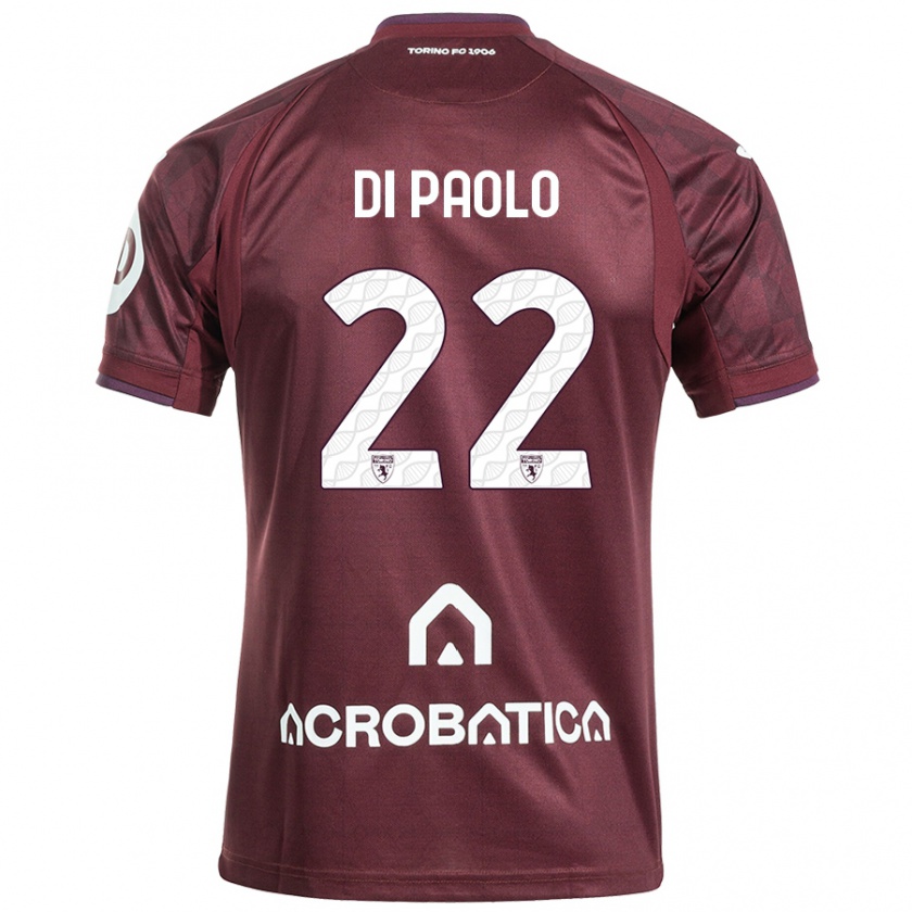 Kandiny Férfi Sebastiano Di Paolo #22 Barna Fehér Hazai Jersey 2024/25 Mez Póló Ing