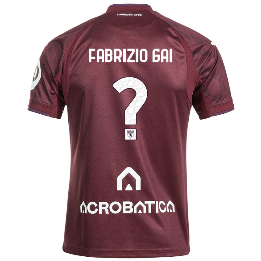 Kandiny Férfi Fabrizio Gai #0 Barna Fehér Hazai Jersey 2024/25 Mez Póló Ing