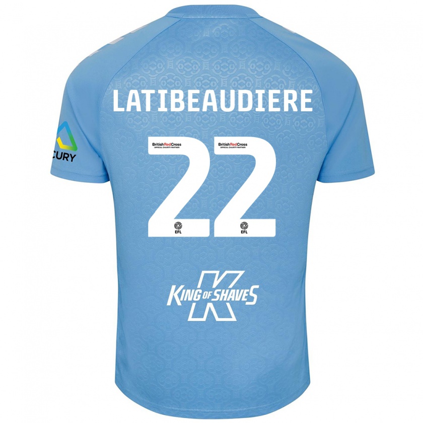 Kandiny Férfi Joel Latibeaudiere #22 Kék Fehér Hazai Jersey 2024/25 Mez Póló Ing