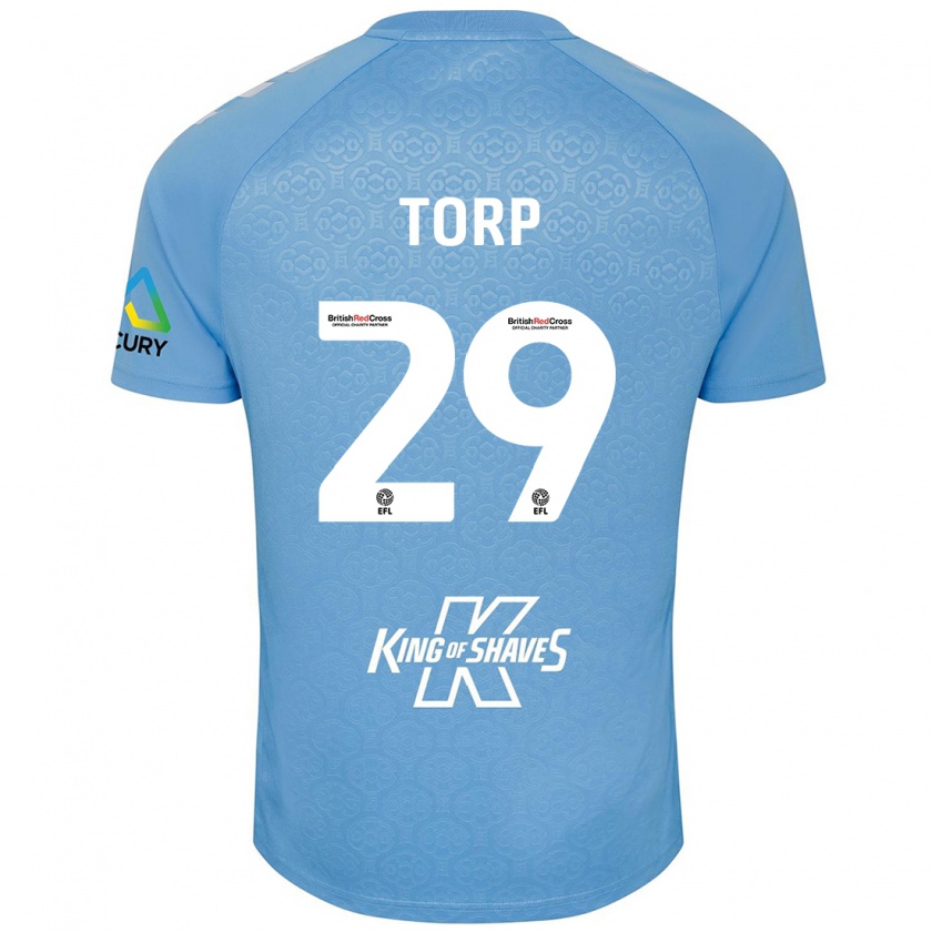 Kandiny Férfi Victor Torp #29 Kék Fehér Hazai Jersey 2024/25 Mez Póló Ing