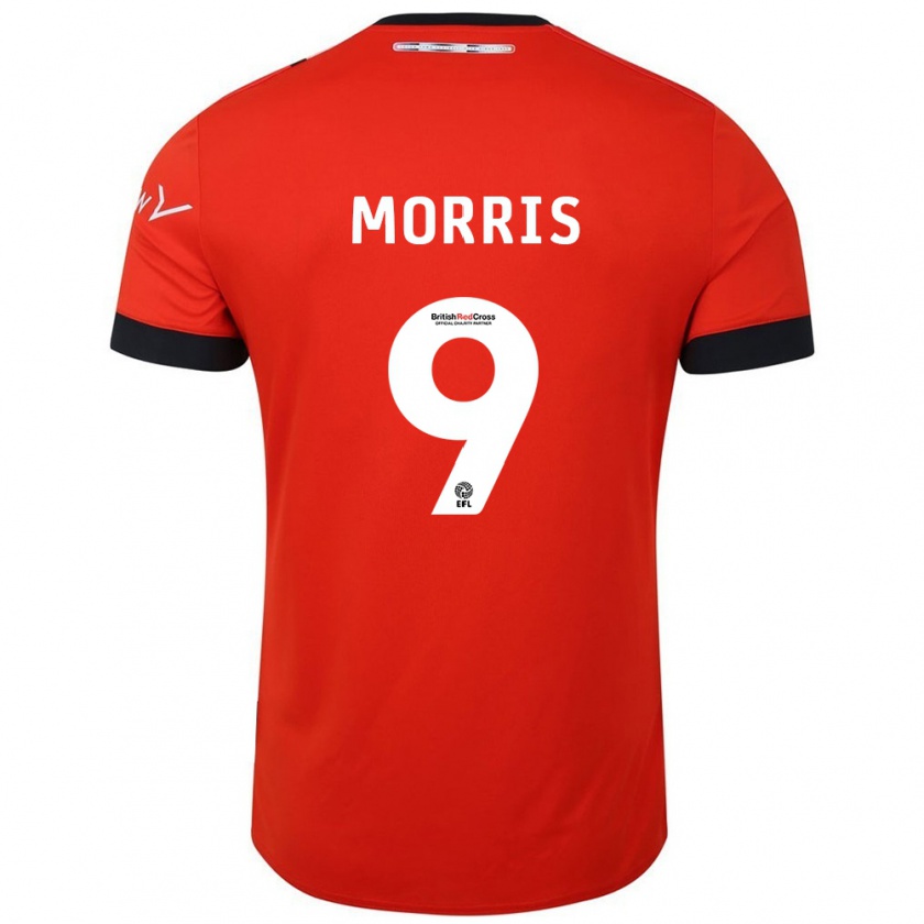 Kandiny Férfi Carlton Morris #9 Narancssárga Fekete Hazai Jersey 2024/25 Mez Póló Ing