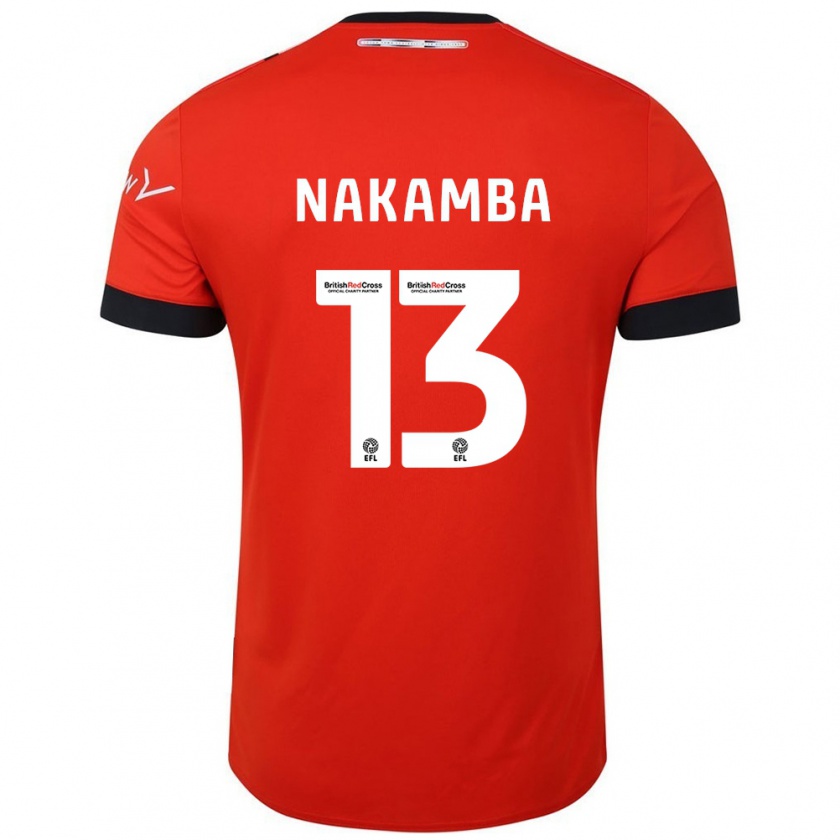 Kandiny Férfi Marvelous Nakamba #13 Narancssárga Fekete Hazai Jersey 2024/25 Mez Póló Ing