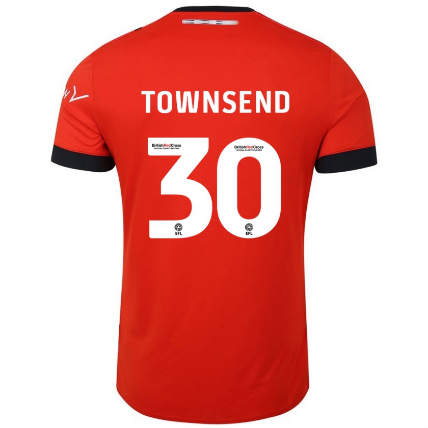 Kandiny Férfi Andros Townsend #30 Narancssárga Fekete Hazai Jersey 2024/25 Mez Póló Ing