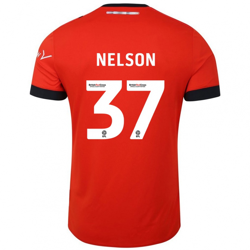 Kandiny Férfi Zack Nelson #37 Narancssárga Fekete Hazai Jersey 2024/25 Mez Póló Ing