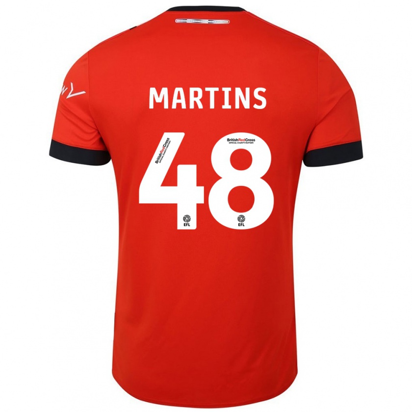 Kandiny Férfi Dominic Dos Santos Martins #48 Narancssárga Fekete Hazai Jersey 2024/25 Mez Póló Ing