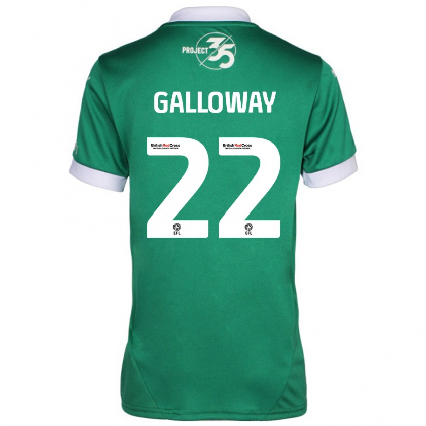 Kandiny Férfi Brendan Galloway #22 Zöld Fehér Hazai Jersey 2024/25 Mez Póló Ing