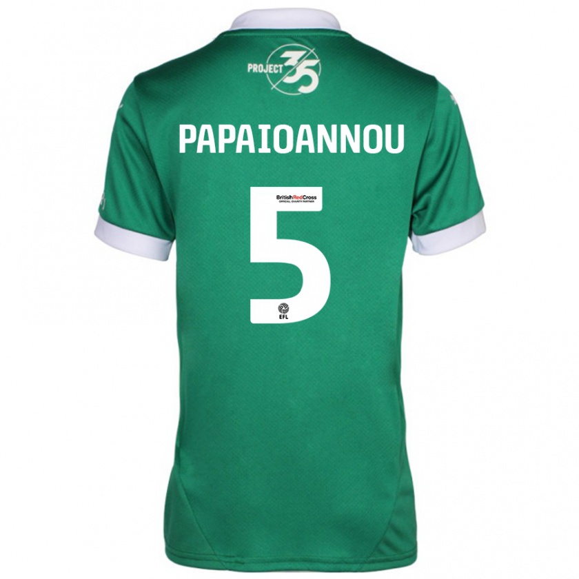 Kandiny Férfi Panagiota Papaioannou #5 Zöld Fehér Hazai Jersey 2024/25 Mez Póló Ing