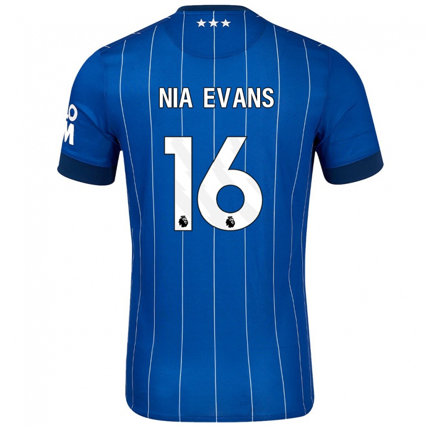 Kandiny Férfi Nia Evans #16 Sötétkék Hazai Jersey 2024/25 Mez Póló Ing