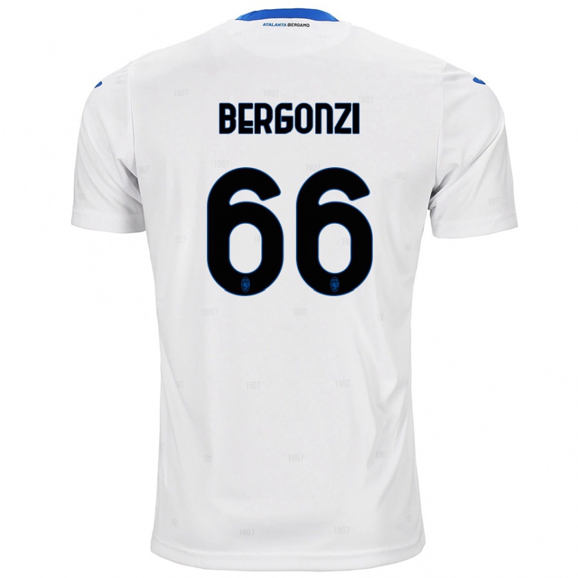 Kandiny Férfi Federico Bergonzi #66 Fehér Idegenbeli Jersey 2024/25 Mez Póló Ing