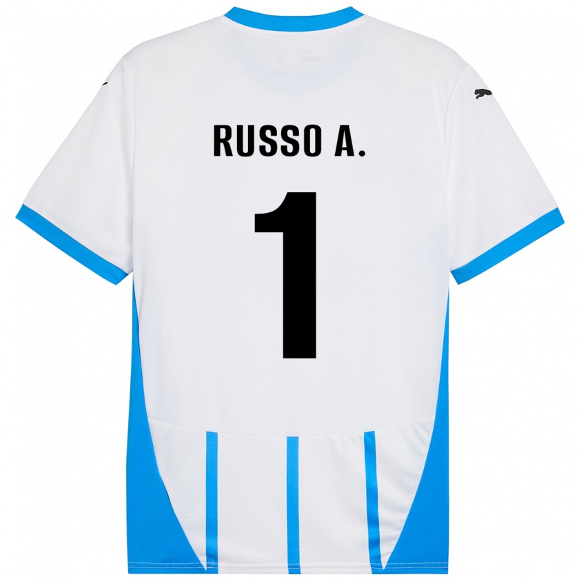 Kandiny Férfi Alessandro Russo #1 Fehér Kék Idegenbeli Jersey 2024/25 Mez Póló Ing