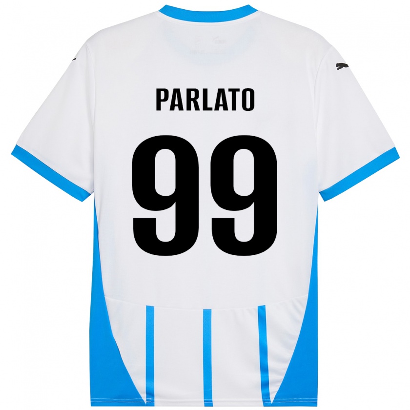 Kandiny Férfi Claudio Parlato #99 Fehér Kék Idegenbeli Jersey 2024/25 Mez Póló Ing