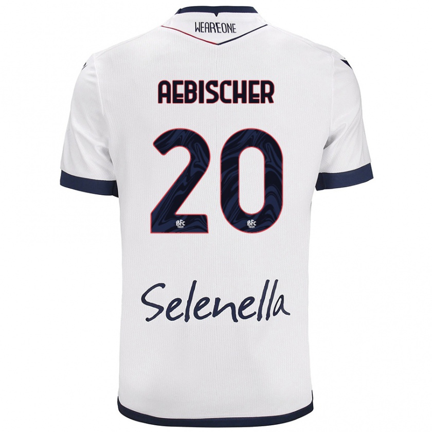 Kandiny Férfi Michel Aebischer #20 Fehér Royal Blue Idegenbeli Jersey 2024/25 Mez Póló Ing